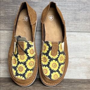 Ariat Women’s Cruiser Peanut “Field of Sun” Brown Sunflower Loafers